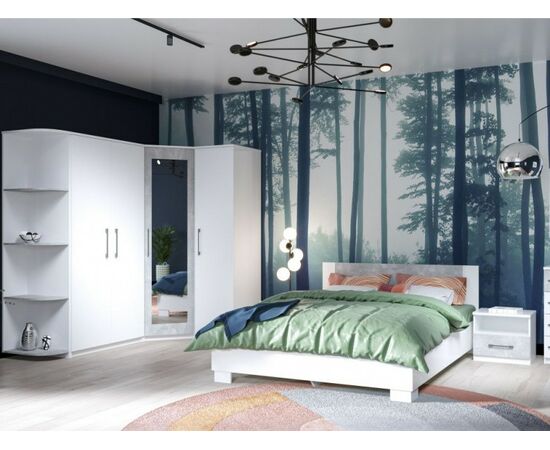 Спальня «Аврора», Белый/Ателье светлый | Интернет магазин мебели и декора LifeDekor