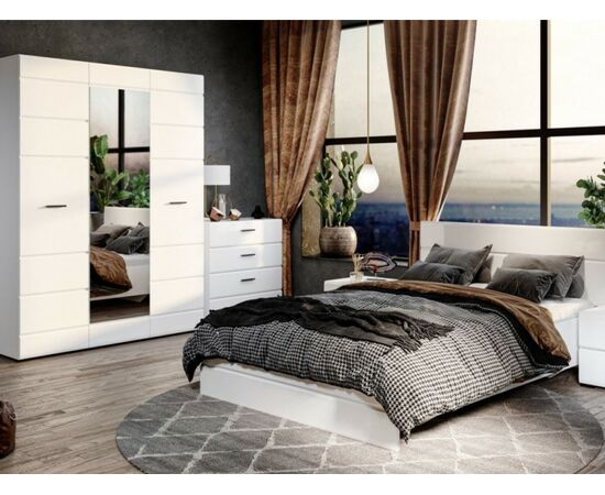 Спальня «Йорк-1», Белый/белый глянец | Интернет магазин мебели и декора LifeDekor