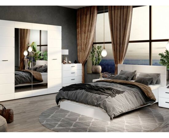 Спальня «Йорк-2», Белый/белый глянец | Интернет магазин мебели и декора LifeDekor