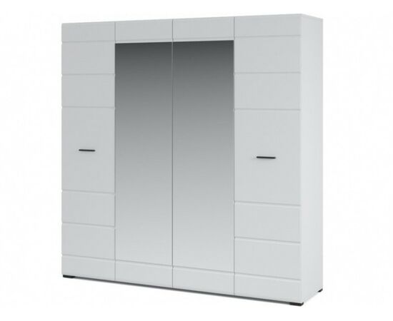 Шкаф «Йорк» 4дв, Белый/белый глянец | Интернет магазин мебели и декора LifeDekor