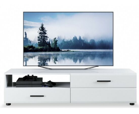 Тумба ТВ «Йорк» 1д1ящ ПР, Белый/белый глянец | Интернет магазин мебели и декора LifeDekor