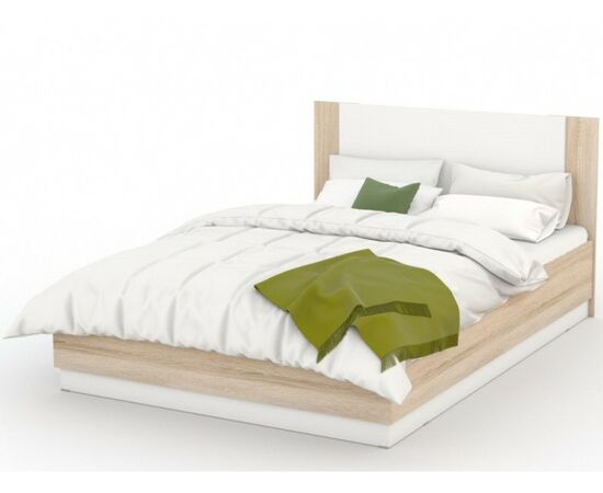 Кровать «Аврора» 160*200 (подъемник), Дуб сонома/Белый | Интернет магазин мебели и декора LifeDekor