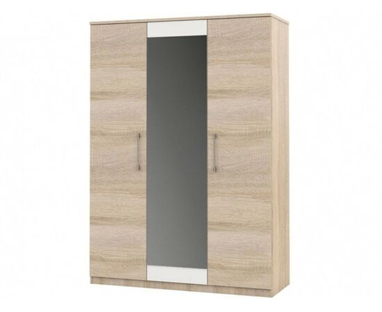 Шкаф «Аврора» 3дв, Дуб сонома/белый | Интернет магазин мебели и декора LifeDekor