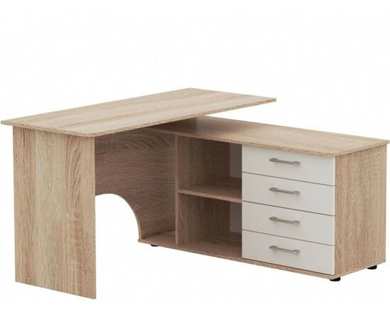 Стол «Гарвард» ПР 130х120, Дуб сонома/белый | Интернет магазин мебели и декора LifeDekor