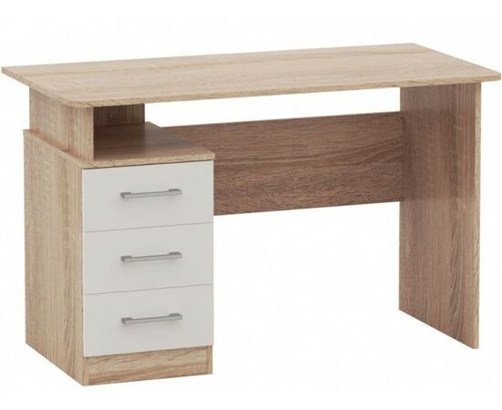 Стол «Гарвард» 120 3ящ, Дуб сонома/Белый | Интернет магазин мебели и декора LifeDekor