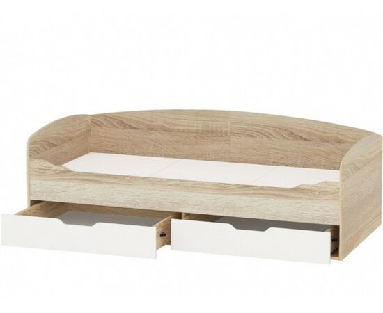 Кровать-тахта «Стелс», Дуб сонома/белый | Интернет магазин мебели и декора LifeDekor