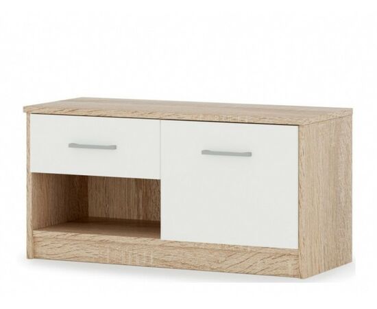 Тумба «Стелс» 1д1ящ, Дуб сонома/белый | Интернет магазин мебели и декора LifeDekor
