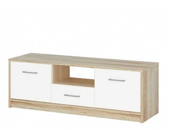 Тумба ТВ «Стелс» 2д1ящ, Дуб сонома/белый | Интернет магазин мебели и декора LifeDekor
