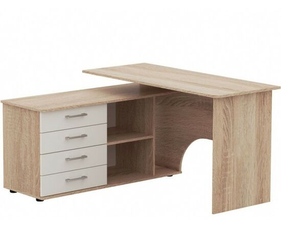 Стол «Гарвард» ЛВ 130х120, Дуб сонома/Белый | Интернет магазин мебели и декора LifeDekor