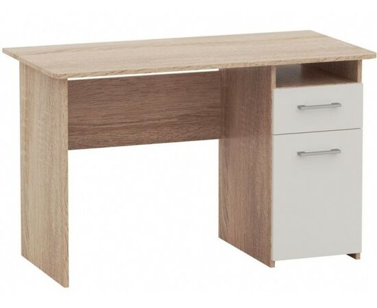 Стол «Гарвард» 120 1д1ящ, Дуб сонома/Белый | Интернет магазин мебели и декора LifeDekor