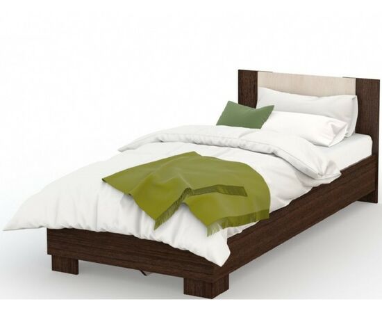 Кровать «Аврора» 120*200 (основание ЛДСП), Венге/Дуб молочный | Интернет магазин мебели и декора LifeDekor