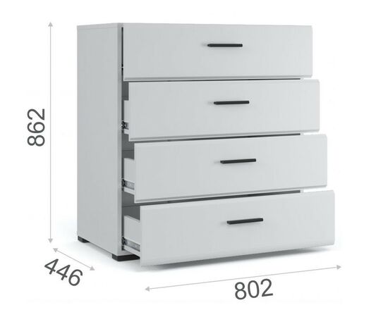 Спальня «Йорк-1», Белый/белый глянец, изображение 7 | Интернет магазин мебели и декора LifeDekor