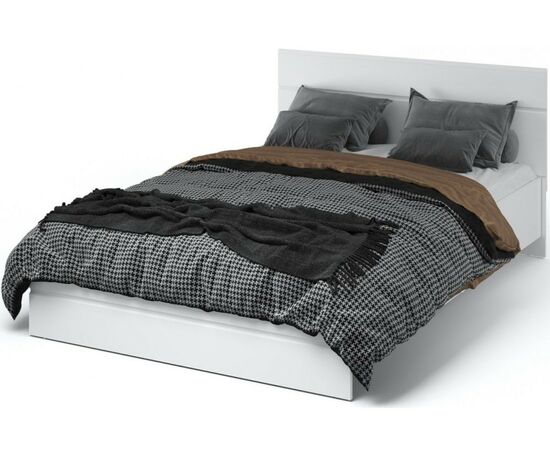 Кровать «Йорк» 160*200 (подъемник), Белый/белый глянец, изображение 2 | Интернет магазин мебели и декора LifeDekor