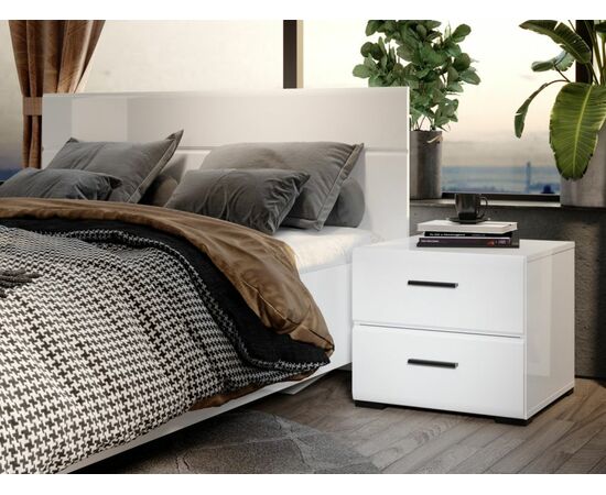 Тумба «Йорк», Белый/белый глянец, изображение 4 | Интернет магазин мебели и декора LifeDekor