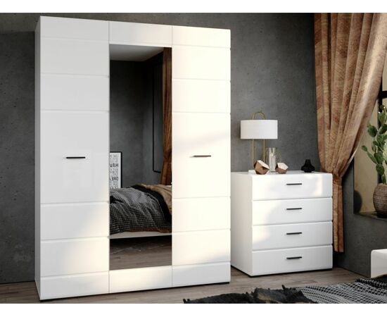 Спальня «Йорк-1», Белый/белый глянец, изображение 4 | Интернет магазин мебели и декора LifeDekor