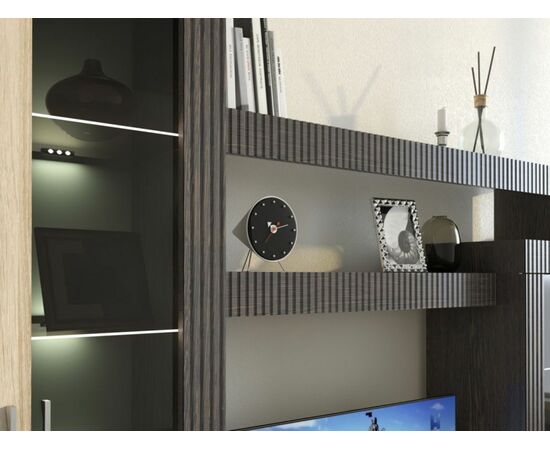 Стенка «Марк», Тик/дуб сонома, изображение 4 | Интернет магазин мебели и декора LifeDekor