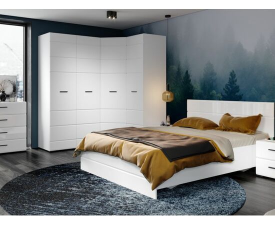 Спальня «Йорк», Белый/белый глянец, изображение 2 | Интернет магазин мебели и декора LifeDekor
