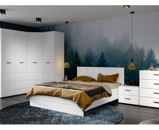 Спальня «Йорк», Белый/белый глянец, изображение 3 | Интернет магазин мебели и декора LifeDekor