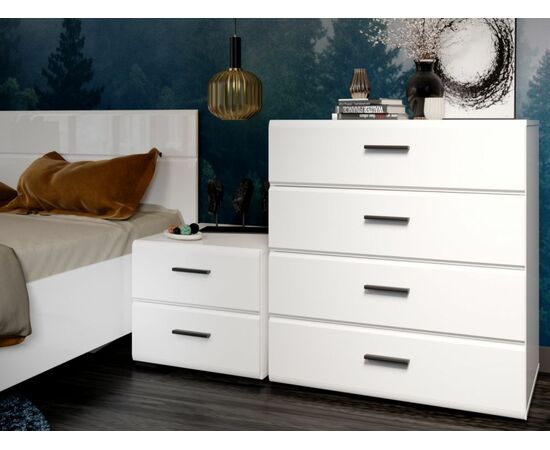 Спальня «Йорк», Белый/белый глянец, изображение 4 | Интернет магазин мебели и декора LifeDekor