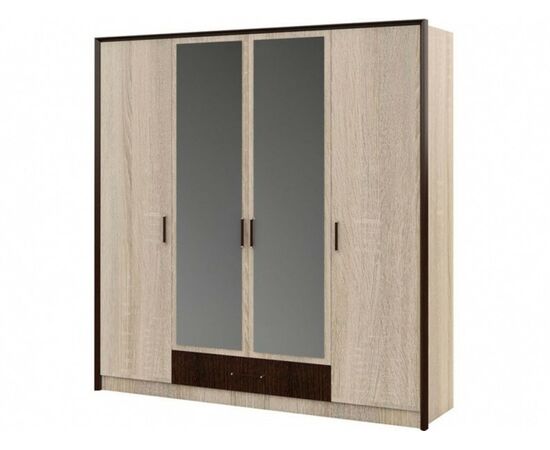 Шкаф «Эшли» 4дв, Венге/сонома | Интернет магазин мебели и декора LifeDekor