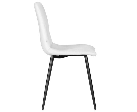 Стул обеденный DOBRIN CHILLY ROMBO, Светло-серый Simple 29, основание черный, Вариант: Светло-серый Simple 29, основание черный, изображение 3 | Интернет магазин мебели и декора LifeDekor