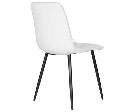 Стул обеденный DOBRIN CHILLY ROMBO, Светло-серый Simple 29, основание черный, Вариант: Светло-серый Simple 29, основание черный, изображение 4 | Интернет магазин мебели и декора LifeDekor