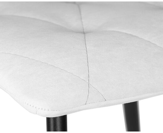 Стул обеденный DOBRIN CHILLY ROMBO, Светло-серый Simple 29, основание черный, Вариант: Светло-серый Simple 29, основание черный, изображение 7 | Интернет магазин мебели и декора LifeDekor