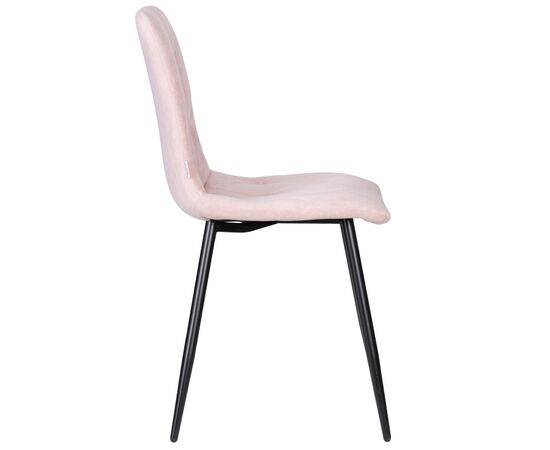Стул обеденный DOBRIN CHILLY ROMBO, Розовый Simple 03, основание черное, Вариант: Розовый Simple 03, основание черное, изображение 3 | Интернет магазин мебели и декора LifeDekor