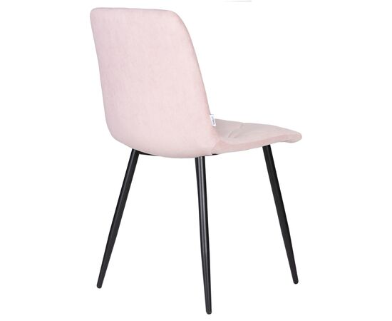 Стул обеденный DOBRIN CHILLY ROMBO, Розовый Simple 03, основание черное, Вариант: Розовый Simple 03, основание черное, изображение 4 | Интернет магазин мебели и декора LifeDekor