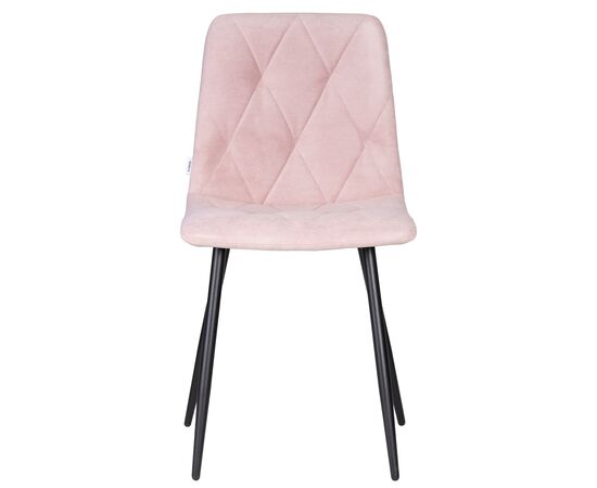 Стул обеденный DOBRIN CHILLY ROMBO, Розовый Simple 03, основание черное, Вариант: Розовый Simple 03, основание черное, изображение 6 | Интернет магазин мебели и декора LifeDekor
