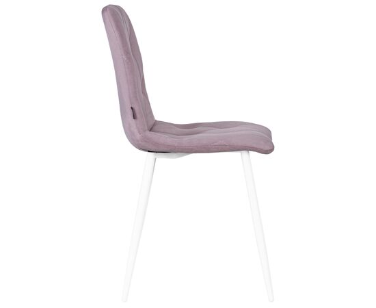 Стул обеденный DOBRIN CHILLY ROMBO, Лавандовый Simple 48, основание белый, Вариант: Лавандовый Simple 48, основание белый, изображение 3 | Интернет магазин мебели и декора LifeDekor