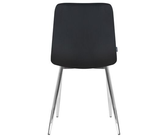 Стул обеденный DOBRIN ALEX, хром ножки, черный велюр (V108-77),, Вариант: хром ножки, черный велюр (V108-77),, изображение 5 | Интернет магазин мебели и декора LifeDekor