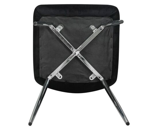 Стул обеденный DOBRIN ALEX, хром ножки, черный велюр (V108-77),, Вариант: хром ножки, черный велюр (V108-77),, изображение 7 | Интернет магазин мебели и декора LifeDekor