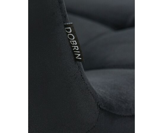 Стул обеденный DOBRIN ALEX, хром ножки, черный велюр (V108-77),, Вариант: хром ножки, черный велюр (V108-77),, изображение 9 | Интернет магазин мебели и декора LifeDekor