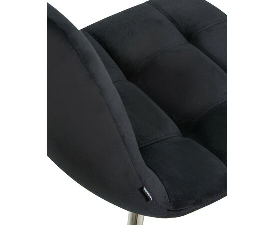 Стул обеденный DOBRIN ALEX, хром ножки, черный велюр (V108-77),, Вариант: хром ножки, черный велюр (V108-77),, изображение 10 | Интернет магазин мебели и декора LifeDekor