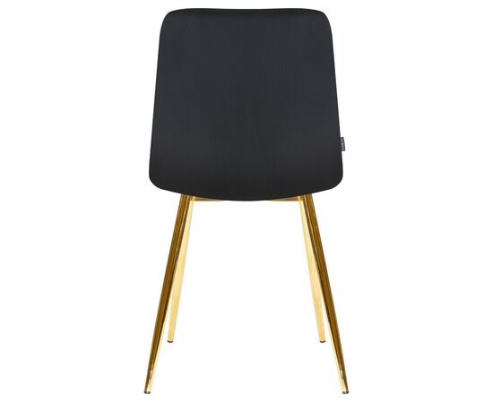 Стул обеденный DOBRIN ALEX, золотые ножки, черный велюр (V108-77),, Вариант: золотые ножки, черный велюр (V108-77),, изображение 6 | Интернет магазин мебели и декора LifeDekor