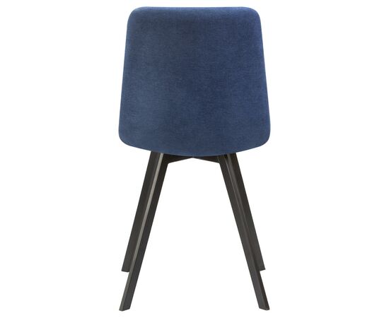 Стул обеденный DOBRIN ALEX SQUARE, черные матовые ножки, синяя ткань (UF860-14B), Вариант: черные матовые ножки, синяя ткань (UF860-14B), изображение 5 | Интернет магазин мебели и декора LifeDekor