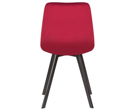 Стул обеденный DOBRIN ALEX SQUARE, черные матовые ножки, бордовый велюр (V108-85), Вариант: черные матовые ножки, бордовый велюр (V108-85), изображение 5 | Интернет магазин мебели и декора LifeDekor