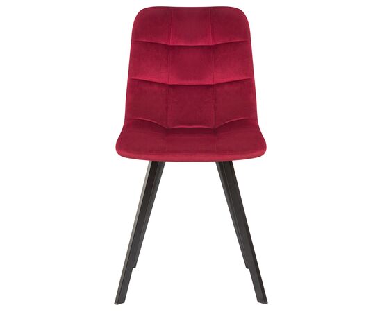 Стул обеденный DOBRIN ALEX SQUARE, черные матовые ножки, бордовый велюр (V108-85), Вариант: черные матовые ножки, бордовый велюр (V108-85), изображение 6 | Интернет магазин мебели и декора LifeDekor