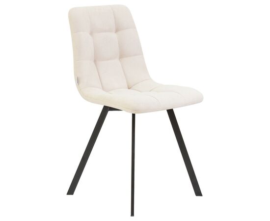 Стул обеденный DOBRIN ALEX SQUARE, черные матовые ножки, кремовая ткань (UF860-01B), Вариант: черные матовые ножки, кремовая ткань (UF860-01B), изображение 2 | Интернет магазин мебели и декора LifeDekor