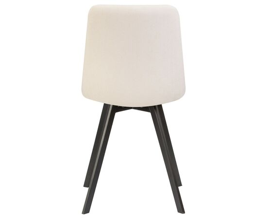 Стул обеденный DOBRIN ALEX SQUARE, черные матовые ножки, кремовая ткань (UF860-01B), Вариант: черные матовые ножки, кремовая ткань (UF860-01B), изображение 5 | Интернет магазин мебели и декора LifeDekor