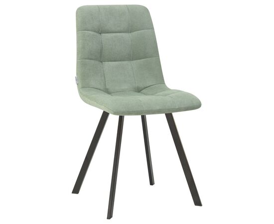 Стул обеденный DOBRIN ALEX SQUARE, черные матовые ножки, мята ткань (UF860-11B), Вариант: черные матовые ножки, мята ткань (UF860-11B) | Интернет магазин мебели и декора LifeDekor