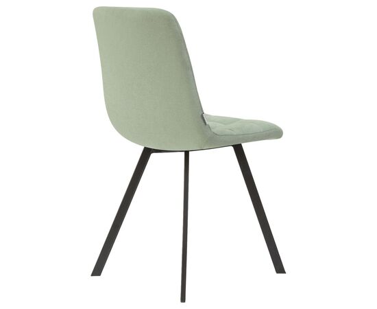 Стул обеденный DOBRIN ALEX SQUARE, черные матовые ножки, мята ткань (UF860-11B), Вариант: черные матовые ножки, мята ткань (UF860-11B), изображение 4 | Интернет магазин мебели и декора LifeDekor