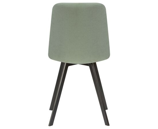 Стул обеденный DOBRIN ALEX SQUARE, черные матовые ножки, мята ткань (UF860-11B), Вариант: черные матовые ножки, мята ткань (UF860-11B), изображение 5 | Интернет магазин мебели и декора LifeDekor