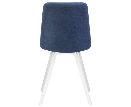 Стул обеденный DOBRIN ALEX SQUARE, белые ножки, синяя ткань (UF860-14B), Вариант: белые ножки, синяя ткань (UF860-14B), изображение 6 | Интернет магазин мебели и декора LifeDekor