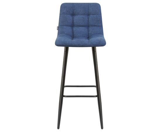 Набор 2 шт Стул барный DOBRIN NICOLE, черные матовые ножки, синяя ткань (UF860-14B), Вариант: черные матовые ножки, синяя ткань (UF860-14B), изображение 7 | Интернет магазин мебели и декора LifeDekor