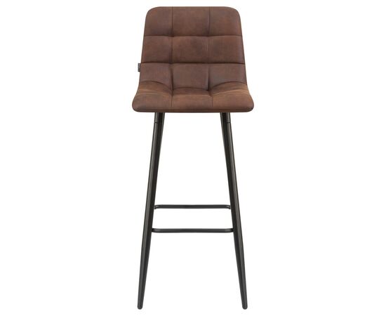 Стул барный DOBRIN NICOLE, черные матовые ножки, коричневая микрофибра (PK-03), Вариант: черные матовые ножки, коричневая микрофибра (PK-03), изображение 6 | Интернет магазин мебели и декора LifeDekor