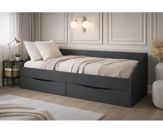 Кровать Эриол 90x200 графит | Интернет магазин мебели и декора LifeDekor