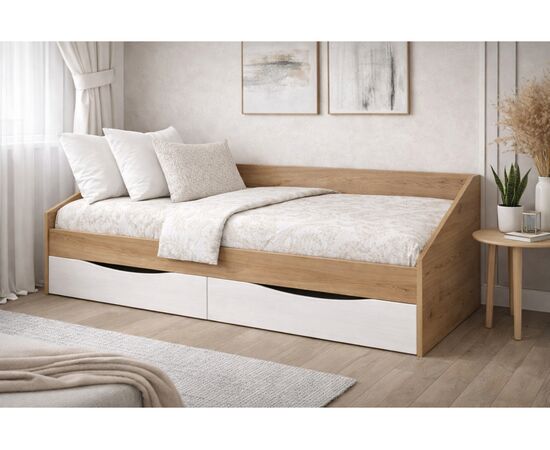 Кровать Эриол 90x200 крафт золотой / белый | Интернет магазин мебели и декора LifeDekor