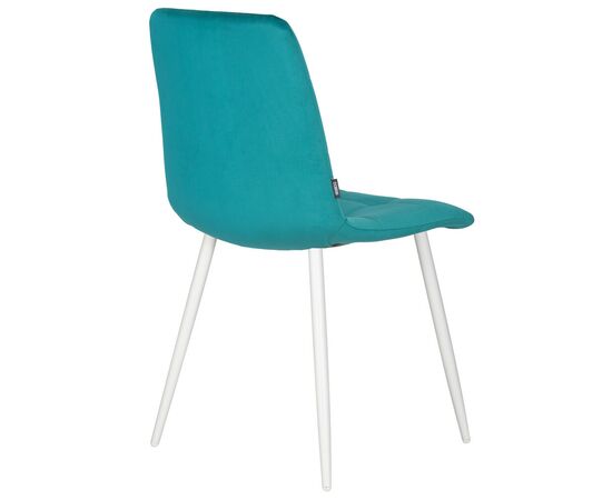 Набор 4 шт Стул обеденный DOBRIN CHILLY, Морской волны Holland 56, основание белое, Вариант: Морской волны Holland 56, основание белое, изображение 5 | Интернет магазин мебели и декора LifeDekor